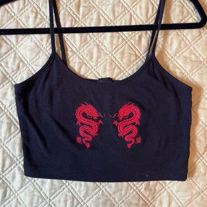 Urban outfitter cropped dragon tank top